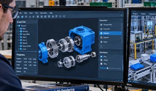 Virtual Gearbox Assembly and Motion Simulation 