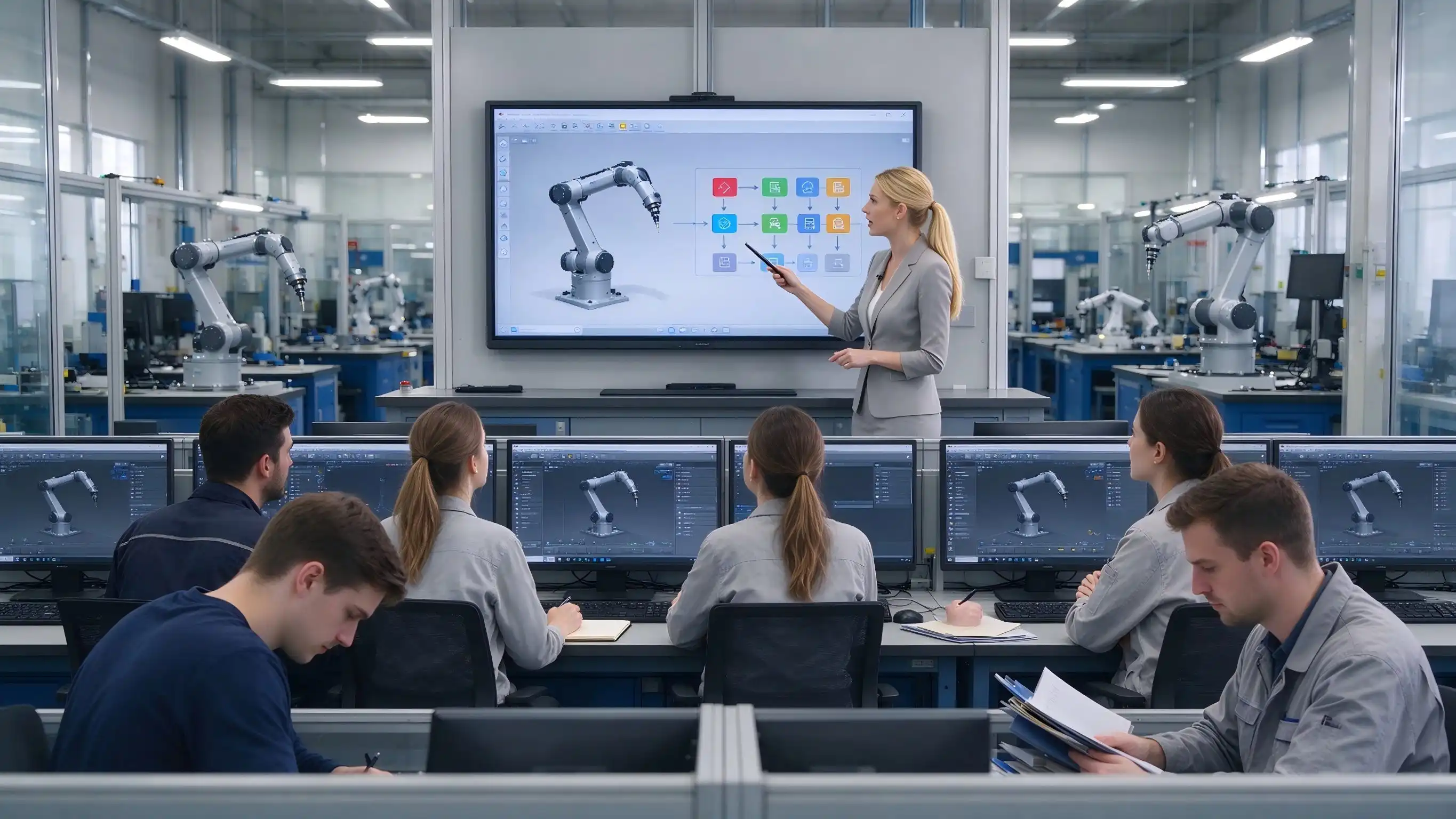 Industrial Robot Virtual Simulation Training Classroom