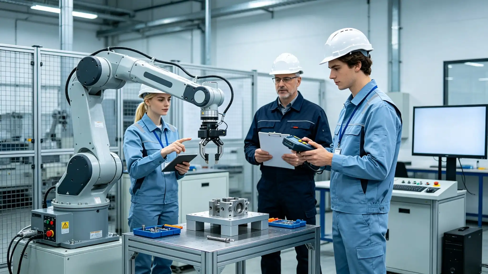 Robot on-site teach pendant programming Robot on-site teach pendant programming